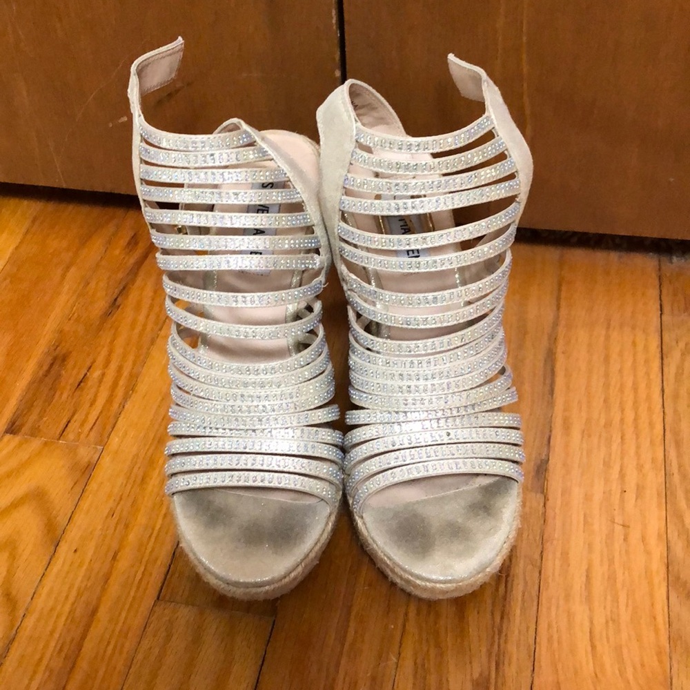 Steve Madden strappy espradille wedge.